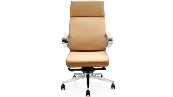 現代時尚升降調節真皮老板椅靠背帶輪子廠家