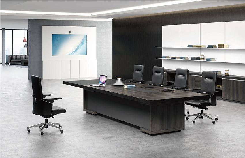 現代高檔長條10人油漆實木辦公室會議桌會議臺洽談桌廠家定制