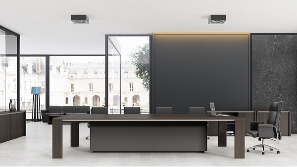 現代簡約長條10人油漆實木會議桌廠家直銷