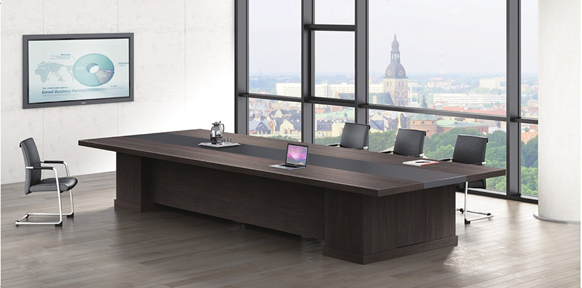 現(xiàn)代簡約長條12人實木油漆會議桌會議臺洽談桌價格批發(fā)