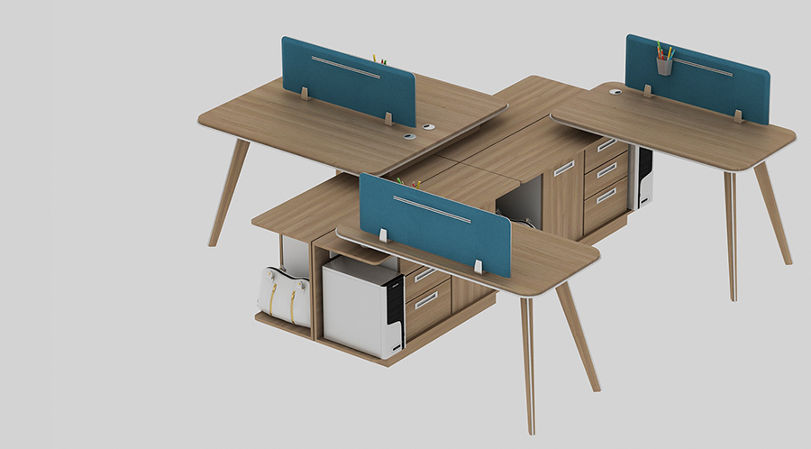 現(xiàn)代簡(jiǎn)約四人組合屏風(fēng)辦公桌隔斷工作卡位
