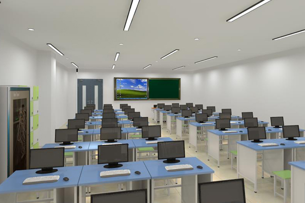 智慧教室實驗室設計辦公卡位桌椅