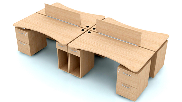 簡(jiǎn)約開(kāi)放式四人屏風(fēng)辦公桌隔斷工作卡位